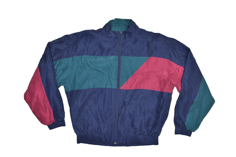 Vintage Roundtree & Yorke Sport Men's Jacket Regular Size L Colorblock Full Zip
